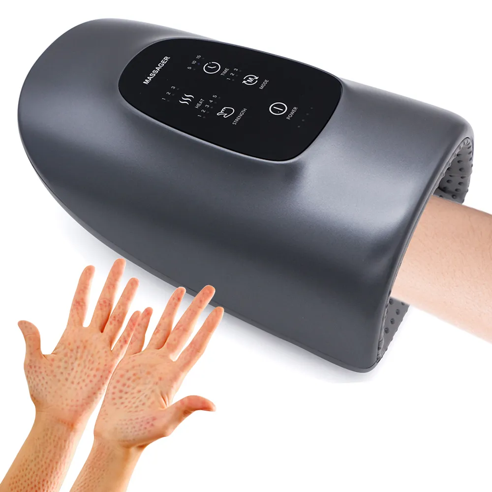 Heat Portable Cordless New Professional Travel Mini Foam Finger Joint Electric Mini Hand Massager For Arthritis