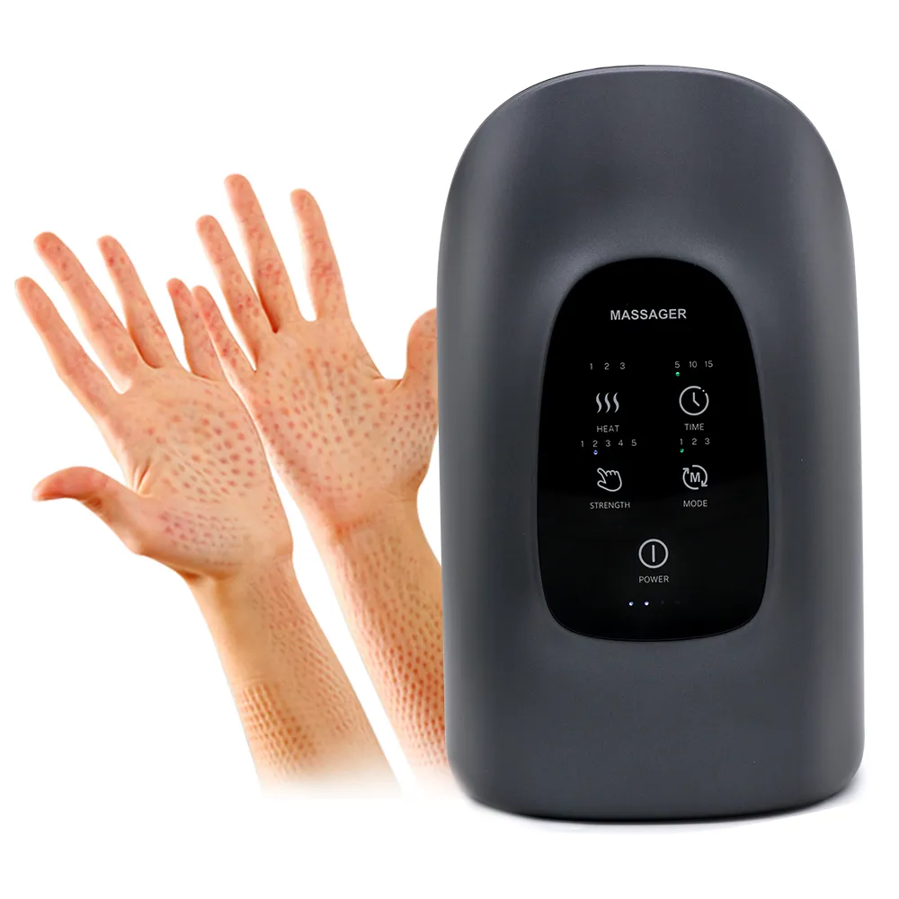 Oem Odm Cordless Electric 5 Levels Air Compression Carpal Tunnel Hand Massager Touch screen 2024 For Finger Pain Relief